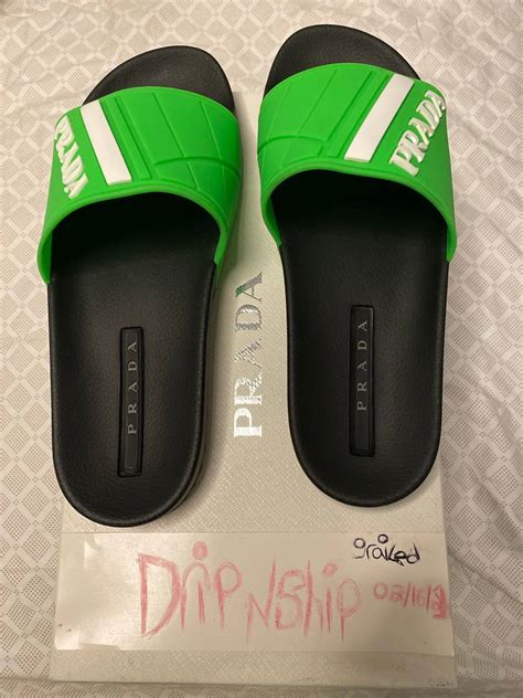 prada nylon slides|designer prada slides.